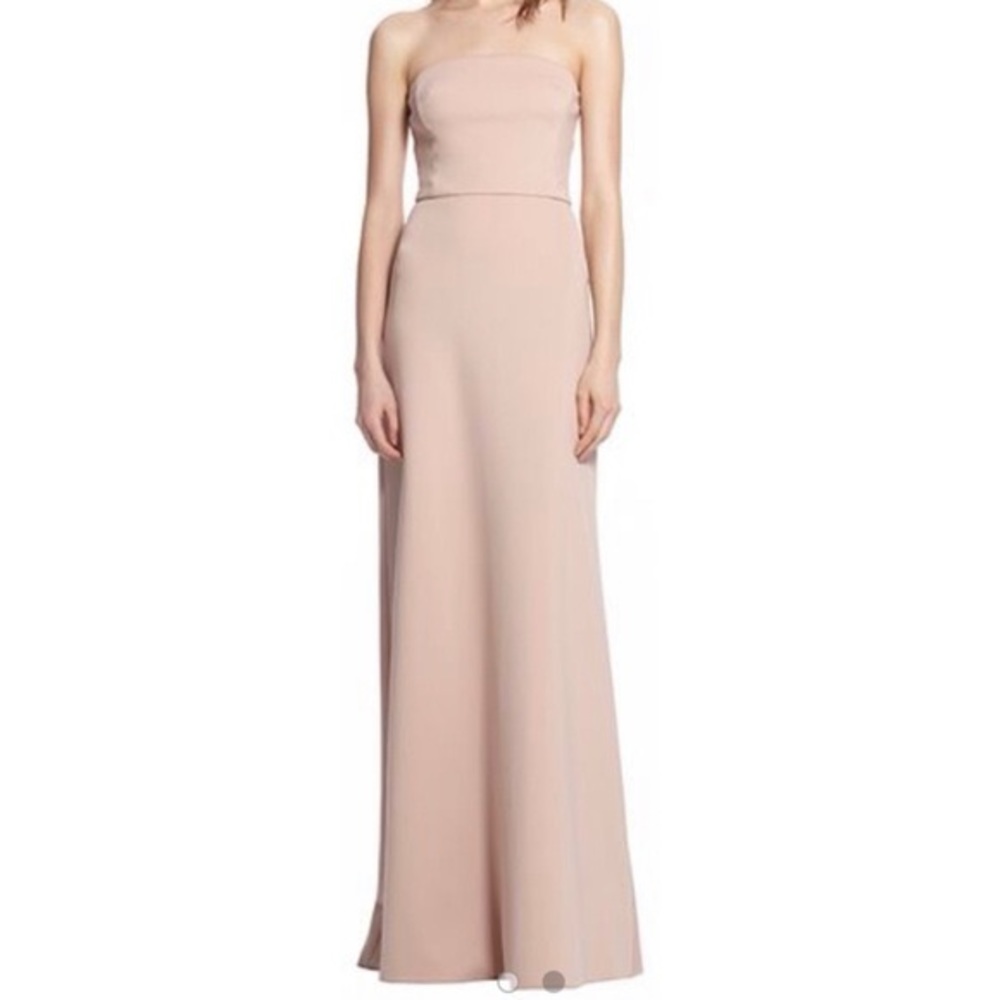 Monique Lhuillier Henley Blush Crepe Bridesmaid Dress